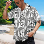 Men's Tribal Pattern Abstract Half Sleeve Shirt