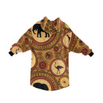Women's African Ethnic Pattern Abstract Blanket Hoodie