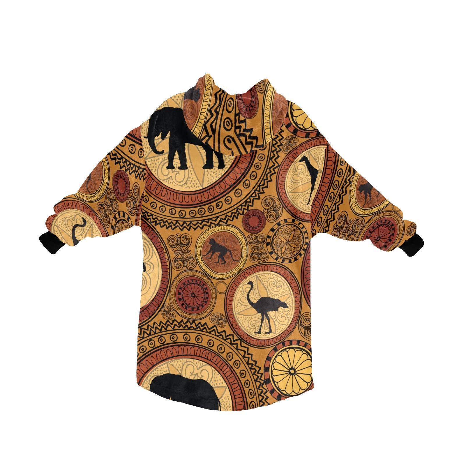 Women's African Ethnic Pattern Abstract Blanket Hoodie