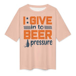 Men's Beer Pressure Typography Oversized T-shirt