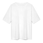 Men's White Solid Oversized T-shirt
