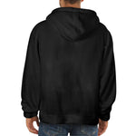 Men's Black Solid Flannel Hoodie