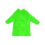 Men's Electric Green Solid Blanket Hoodie