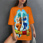 Women's Goku X Vegeta Dragon Ball Super Anime Oversized T-shirt