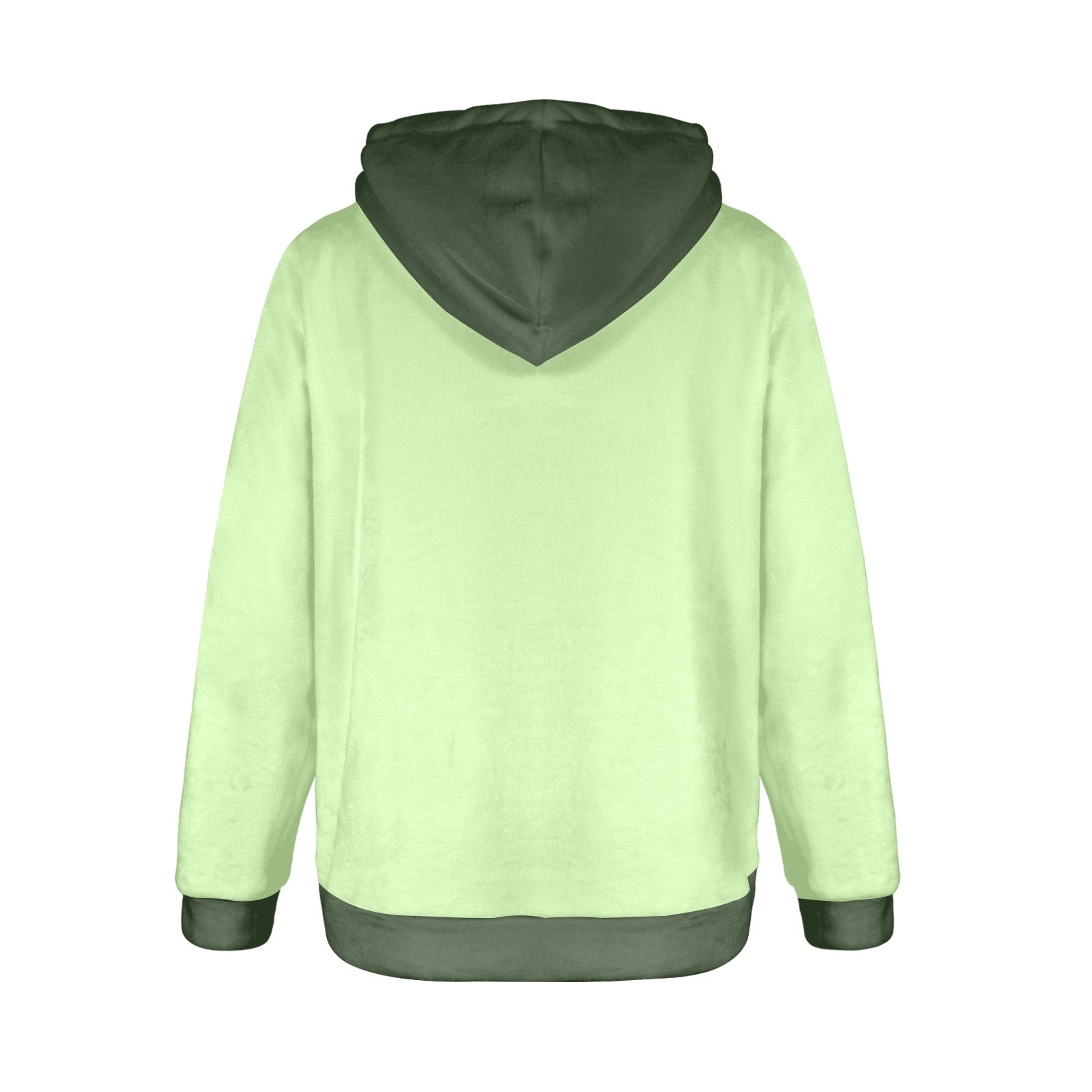 Women's Moss Green & Rifle Green Solid Flannel Hoodie