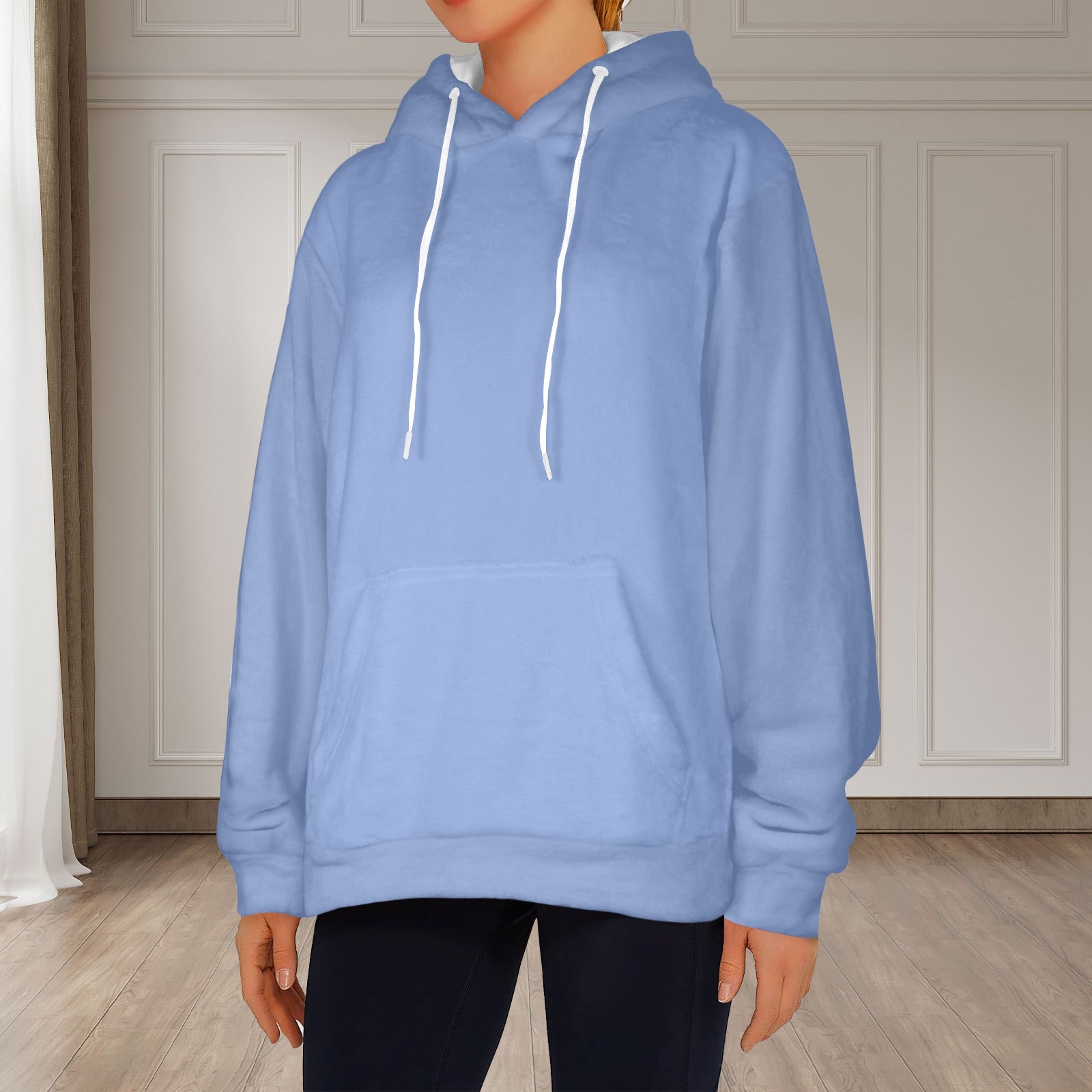 Women's Wild Blue Yonder Solid Flannel Hoodie