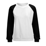 Women's White & Black Solid Sweatshirt