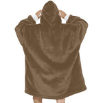 Women's Pastel Brown Solid Blanket Hoodie