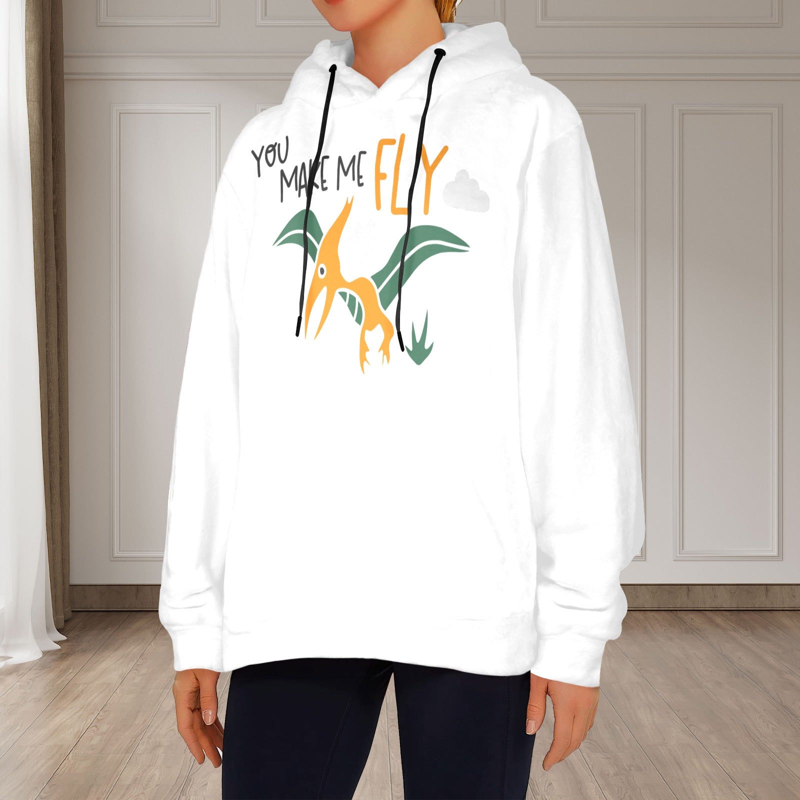 Women's You make my fly Abstract Flannel Hoodie