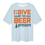 Men's Beer Pressure Typography Oversized T-shirt