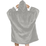 Women's Dark Gray Solid Blanket Hoodie