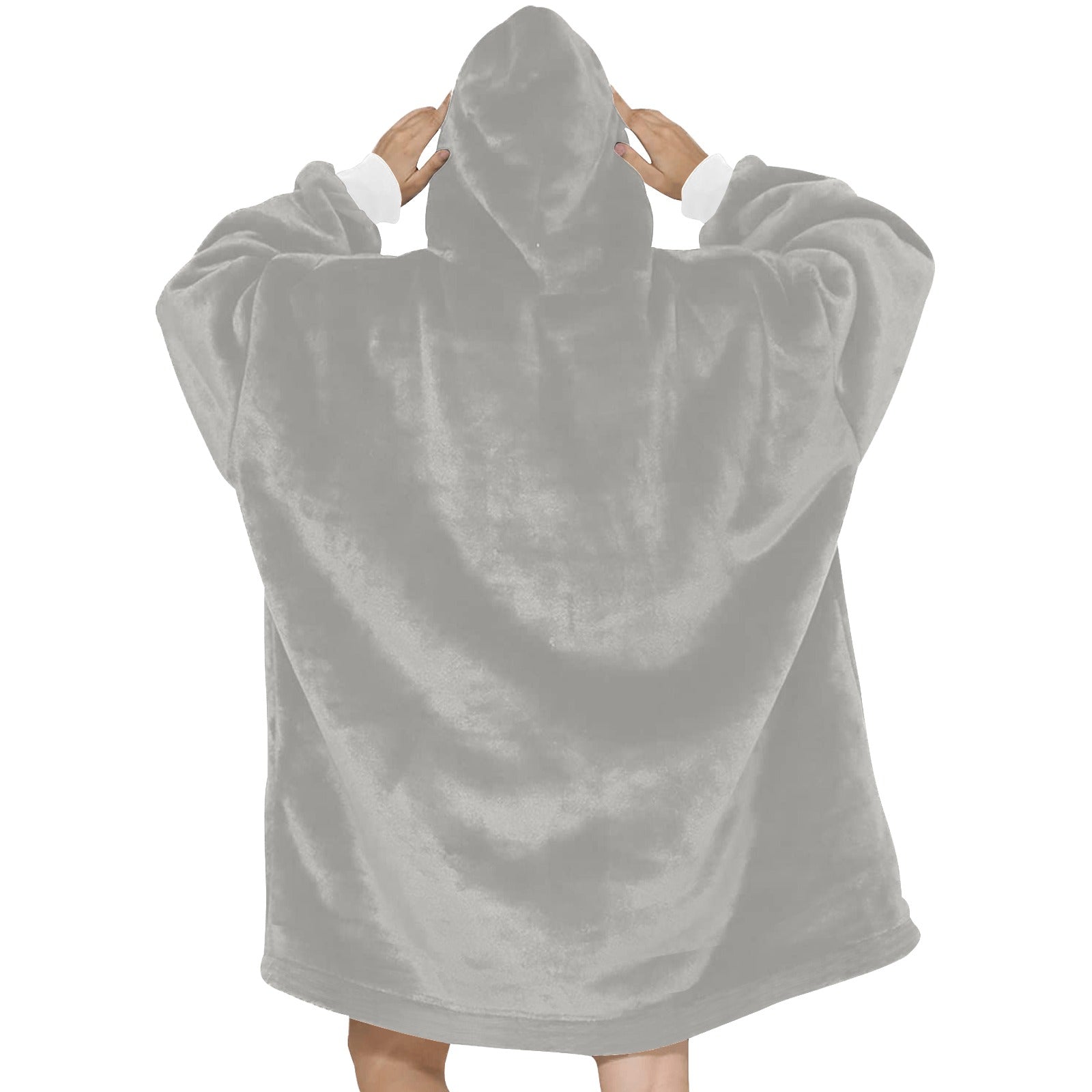 Women's Dark Gray Solid Blanket Hoodie