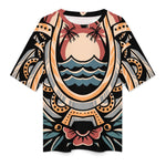 Men's Beach Sunset Acid & Punk Oversized T-shirt