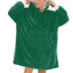 Men's Bottle Green Solid Blanket Hoodie