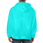 Men's Waterspout Blue Solid Flannel Hoodie