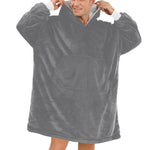 Men's Dim Grey Solid Blanket Hoodie