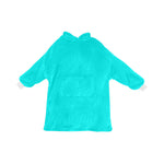 Men's Medium Turquoise Solid Blanket Hoodie
