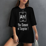 Women's Ah! Typography Oversized T-shirt