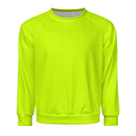 Men's Fluorescent Yellow Solid Sweatshirt