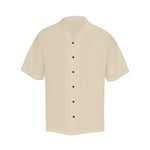 Men's Beige Solid Half Sleeve Shirt