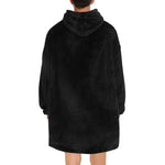 Men's Black Solid Blanket Hoodie