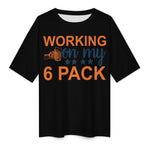 Men's 6 Pack Typography Oversized T-shirt