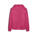 Men's Dark Pink Solid Flannel Hoodie