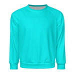 Men's Turquoise Solid Sweatshirt