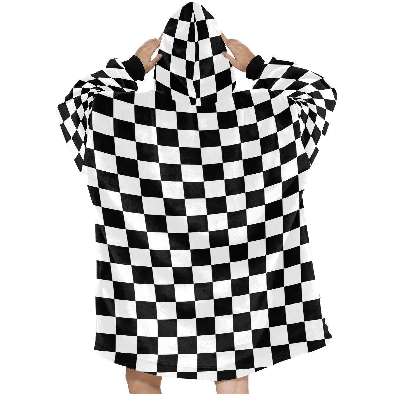 Women's Trippy Checker Abstract Blanket Hoodie