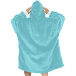 Women's Pastel Blue Solid Blanket Hoodie