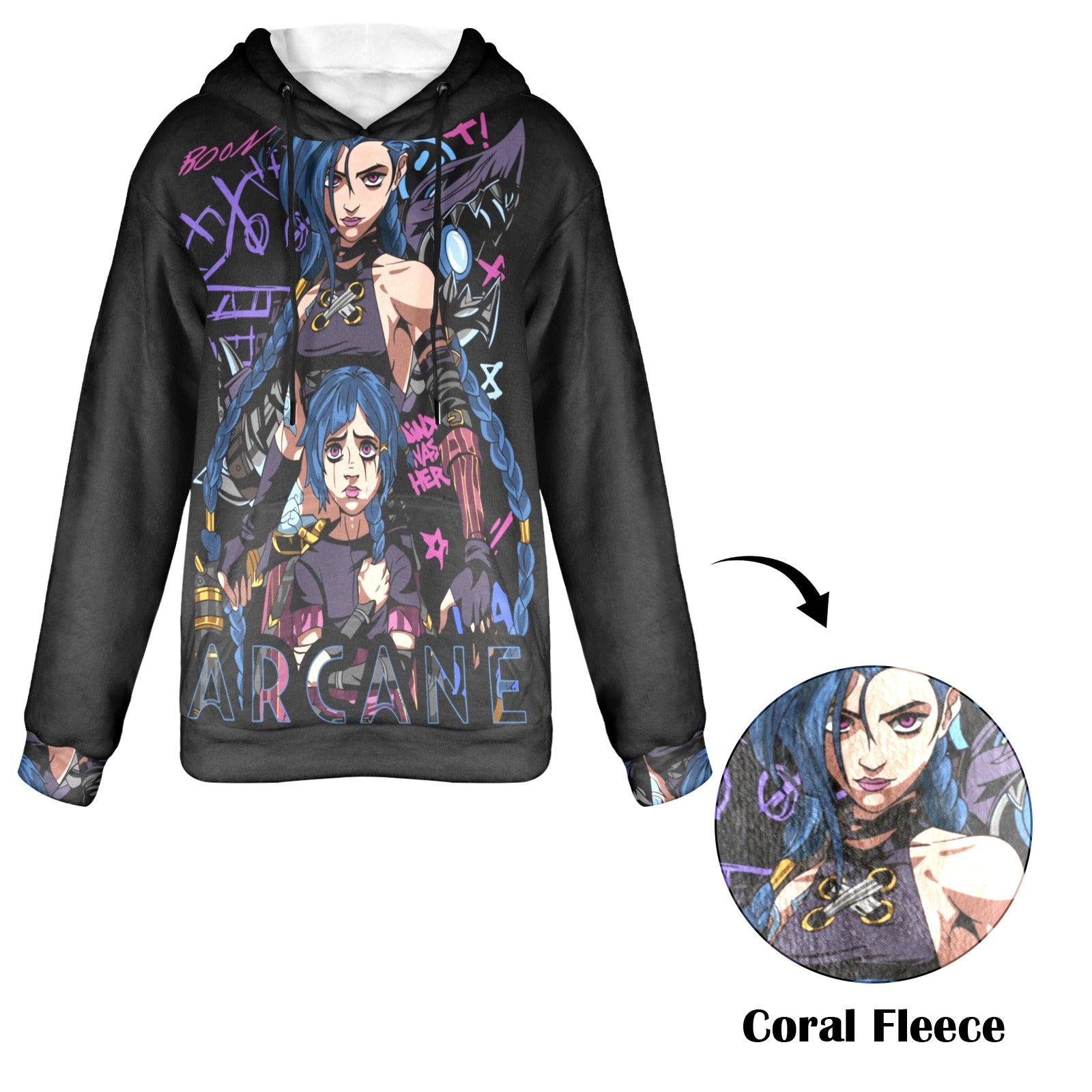 Women's Arcane Abstract Flannel Hoodie