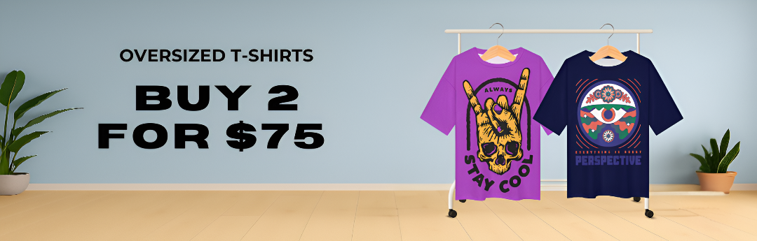 Buy 2 Oversized T-shirts for 75 - Desktop