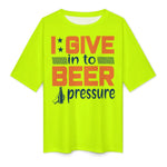 Women's Beer Pressure Typography Oversized T-shirt