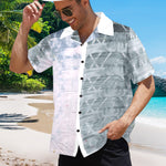 Men's Gray Tie-Dye Abstract Half Sleeve Shirt