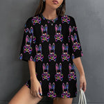 Women's Punk Bunny Streetwear Oversized T-shirt