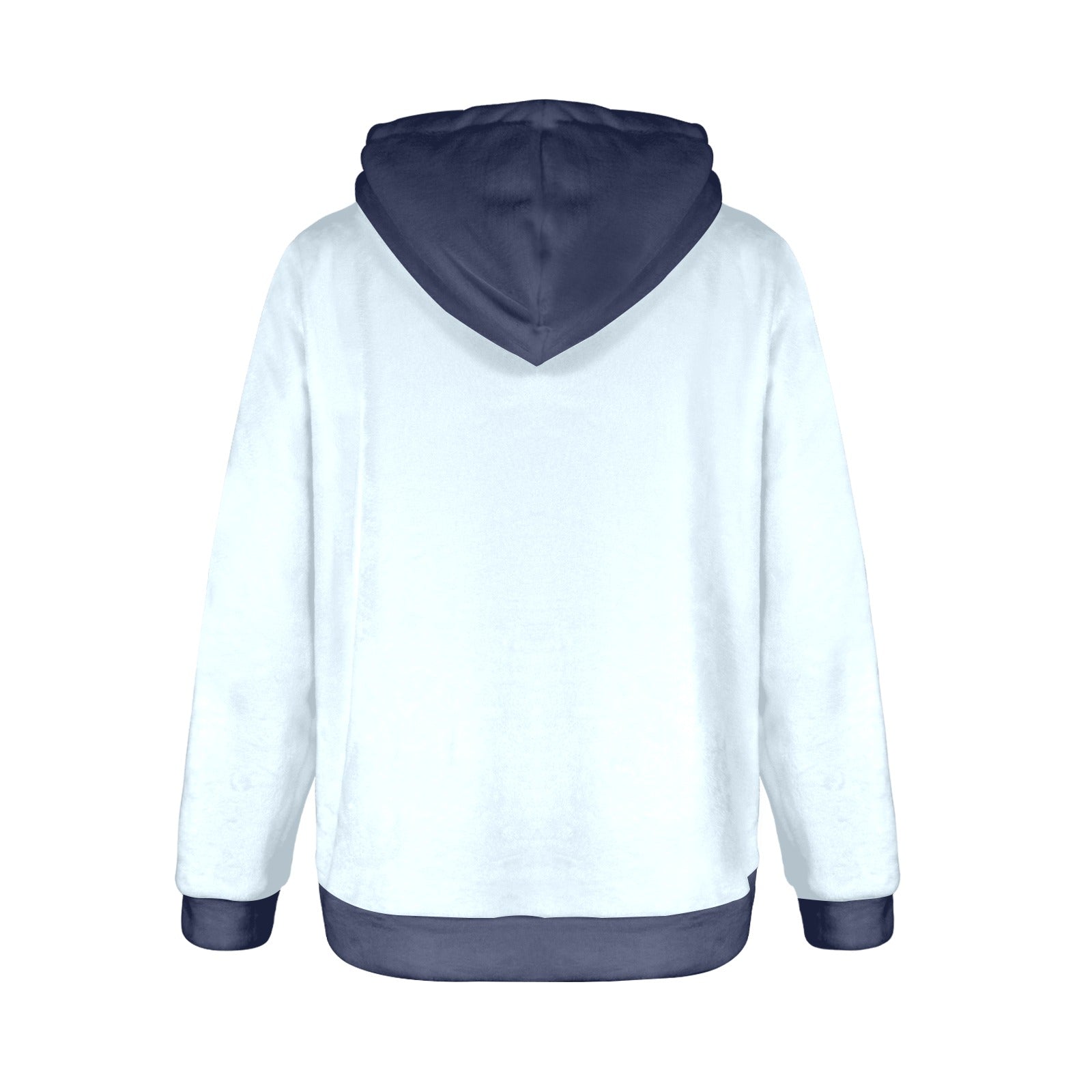 Women's Alice Blue & Charcoal Solid Flannel Hoodie