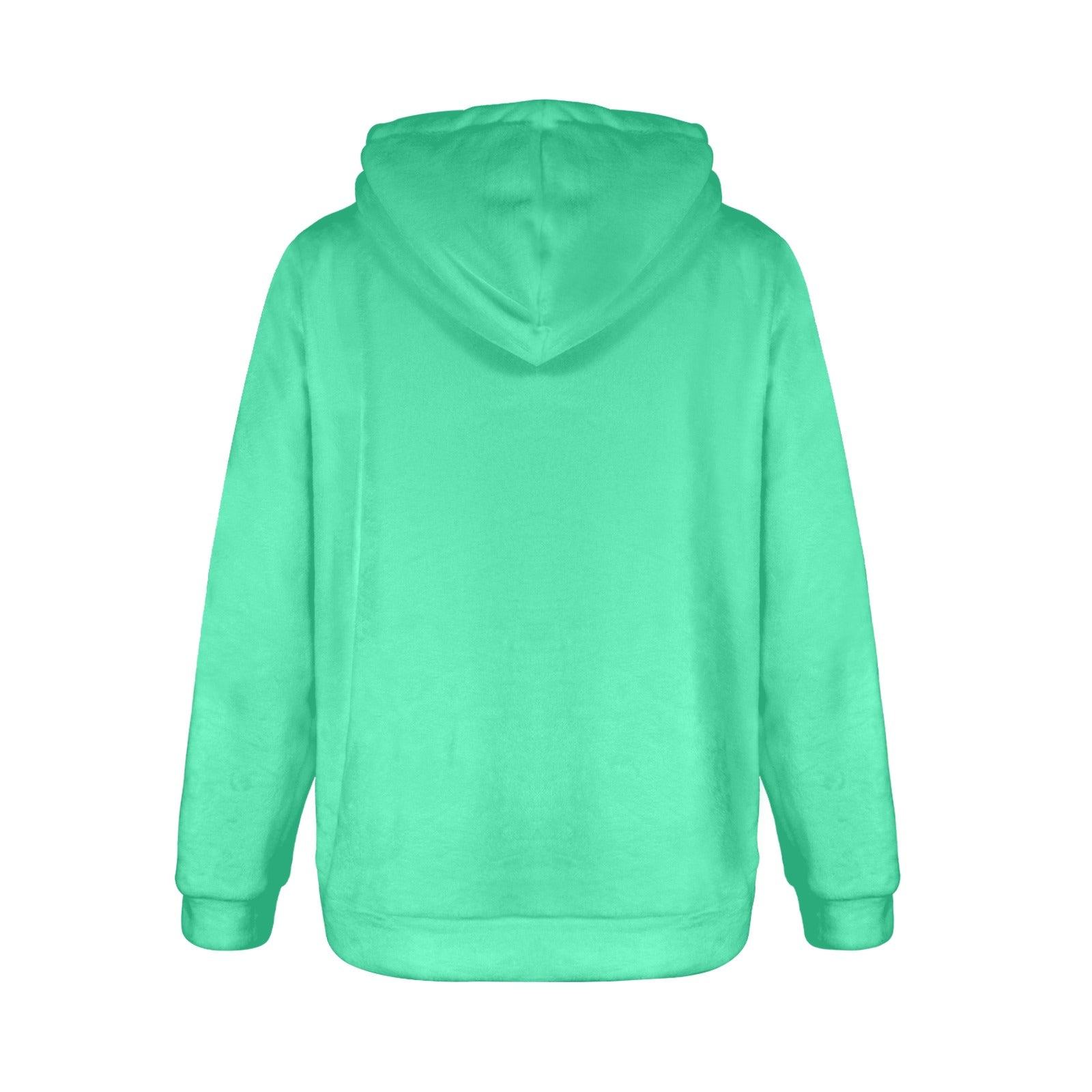 Women's Medium Spring Green Solid Flannel Hoodie