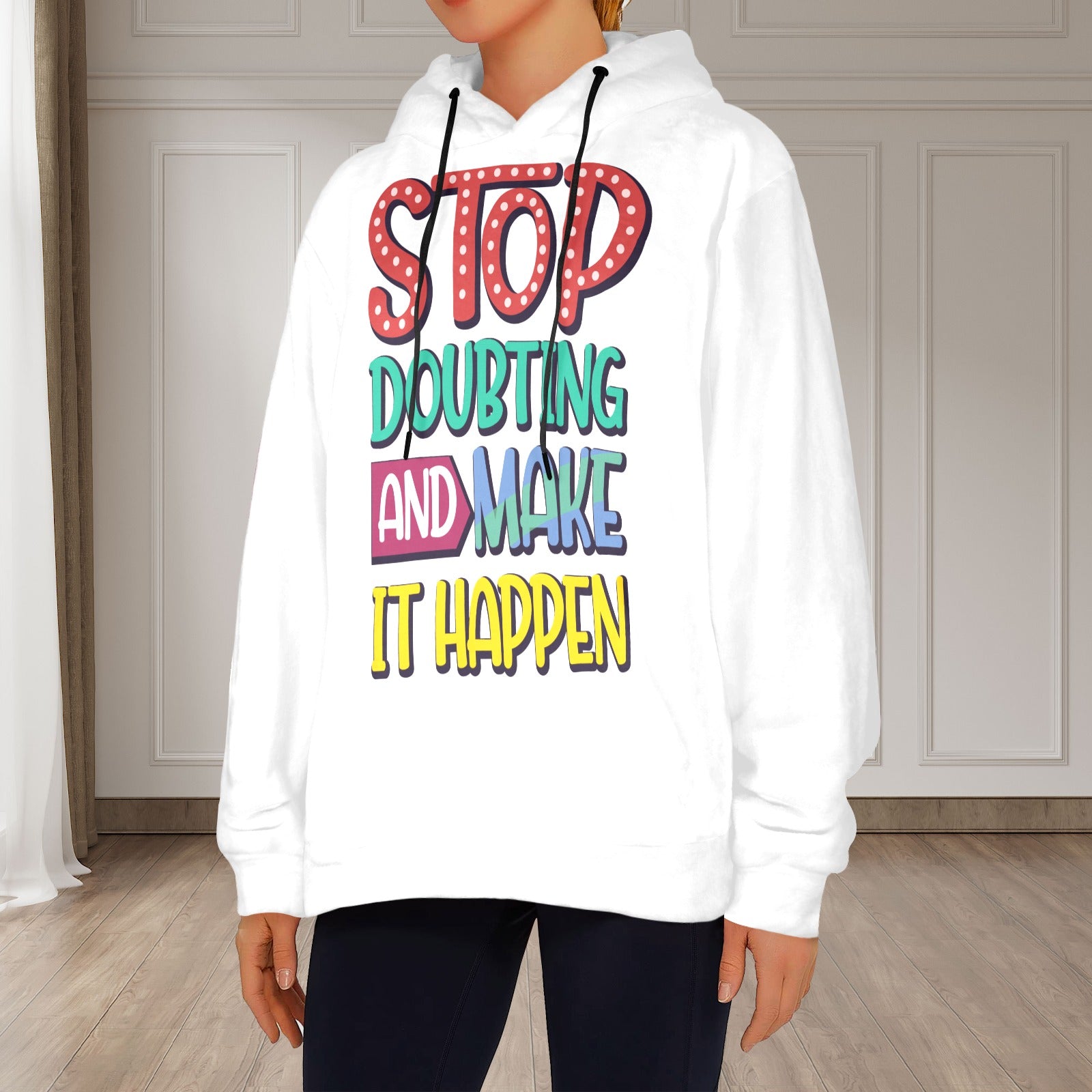 Women's Believe In Yourself Abstract Flannel Hoodie