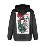Women's Nezuko Demon Slayer Anime Flannel Hoodie
