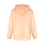 Women's Peach Fuss Solid Flannel Hoodie