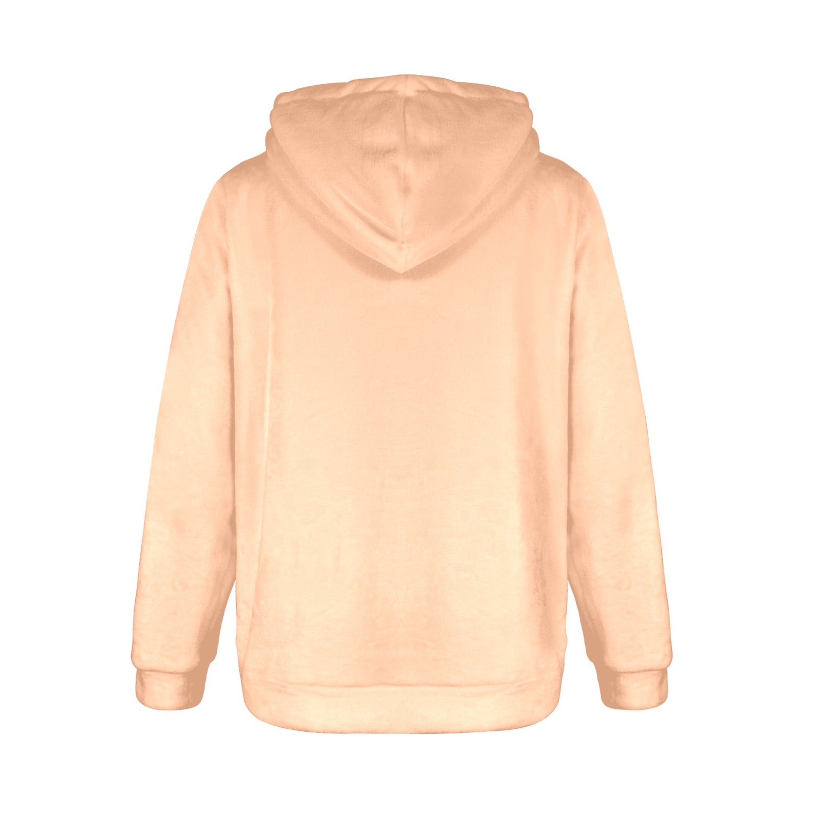 Women's Peach Fuss Solid Flannel Hoodie