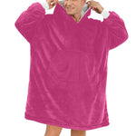 Men's Raspberry Rose Solid Blanket Hoodie