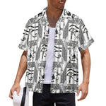 Men's Tribal Pattern Abstract Half Sleeve Shirt