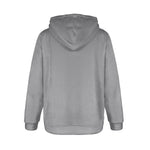 Women's Dim Grey Solid Flannel Hoodie