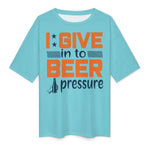 Men's Beer Pressure Typography Oversized T-shirt