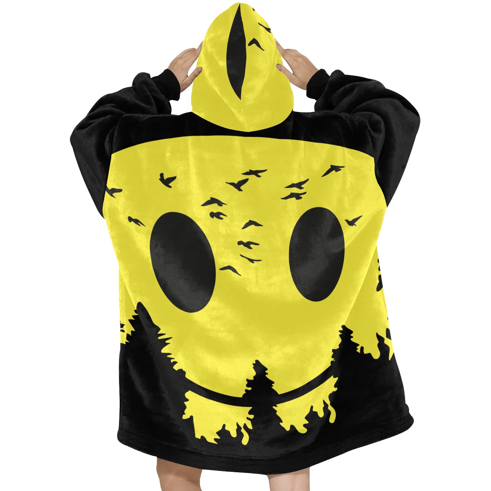 Women's Trippy Moon Acid & Punk Blanket Hoodie