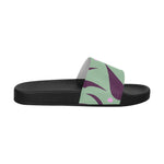 Women's Mint Leaf Swirl Abstract Slider Sandals