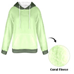 Women's Moss Green & Rifle Green Solid Flannel Hoodie