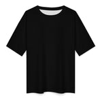 Men's Black Solid Oversized T-shirt