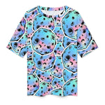 Men's Psychedelic Moon Acid & Punk Oversized T-shirt
